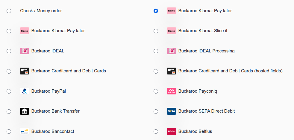 Buckaroo methods (with names from a development environment :o)