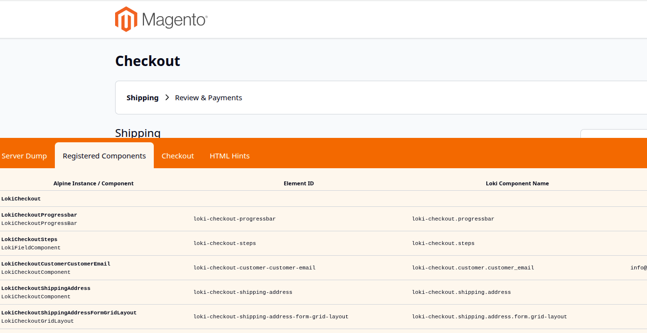 Registered Components