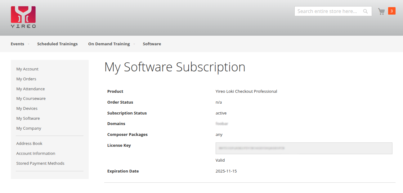 My Software Subscription under https://shop.loki-checkout.com/